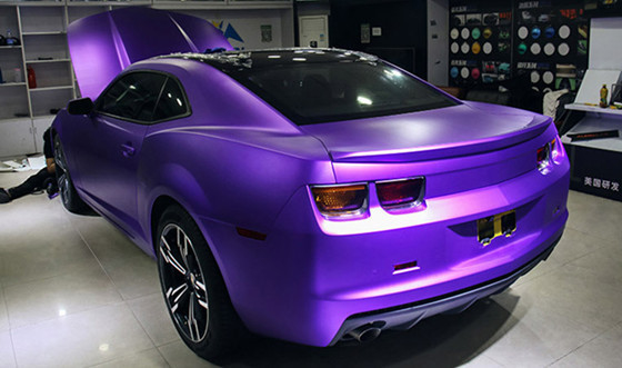 Matte Metallic Deep Sea Blue Car Wrap Film ความชื้น - หลักฐานความหนา 4.8MIL