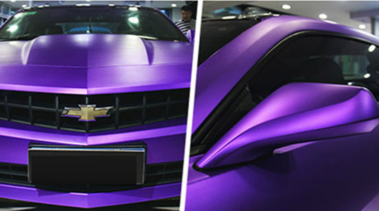 Matte Metallic Deep Sea Blue Car Wrap Film ความชื้น - หลักฐานความหนา 4.8MIL