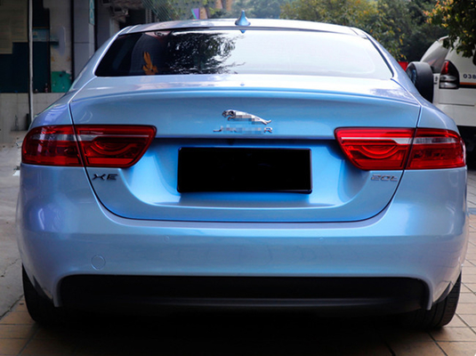 High Gloss Miami Blue Car Wrap Film ทนต่อการถลอก กาวหนา 30µm