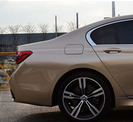 PET Super Bright Gloss Car Vinyl Wrap สีทองแชมเปญ