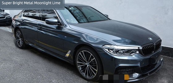 Moon Lime Gloss Car Wrap Film ช่องอากาศปล่อยความหนา 120µm
