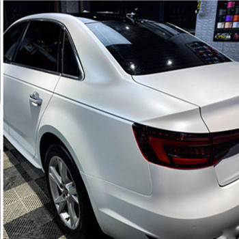 Audi Electro Optic เมทัลลิกฟิล์มห่อรถสีขาว Air Release Slideable