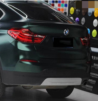 SGS Dark Green Vinyl Wrap Bubble Free Car Wrap ทนต่อการขีดข่วน