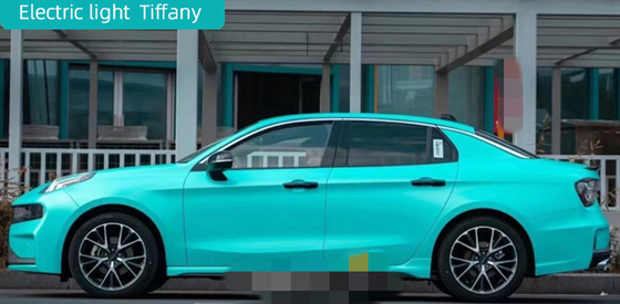 Matte Tiffany Car Wrap Film Air Release พร้อมกาวอะคริลิกแบบถอดได้