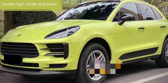 PET Swipeable 60µM Light Bud Green Car Vinyl Wrap กาวอะคริลิกใสแบบถอดได้