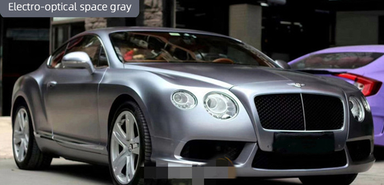 30µm Air Release Electro Optical Space grey Car Vinyl Wrap ป้องกันความเสียหายจากแสงแดด