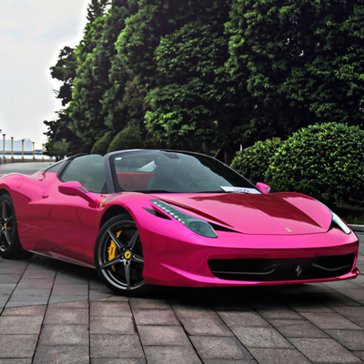 บับเบิ้ลฟรีความชื้น Proof Pink Chrome Car Vinyl Wrap Mirror Effect
