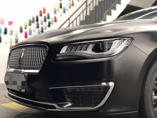ซ่อน Scratch Metallic Black Matte รถ ไวนิล ห่อ Roll สำหรับยานพาหนะฉุกเฉิน