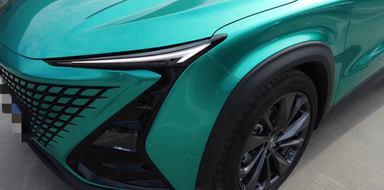 บับเบิ้ลฟรี Swipeable Gloss Car Vinyl Wrap Titanium Steel Grey