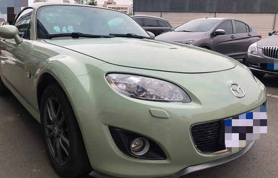 ความทนทานต่อความร้อน Slidable Ultra High Gloss Car Wrap สี Khaki Green Automotive Vinyl Wrap