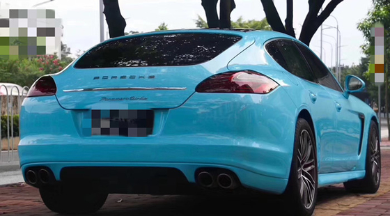 Miami สีฟ้า Ultra High เงา รถ ห่อ ริ้วรอยฟรีสำหรับรถบรรทุก