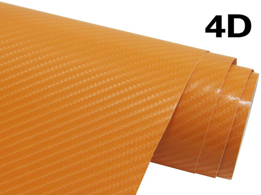 60µM 4D คาร์บอนไฟเบอร์ไวนิลห่อฟองอากาศฟรีไวนิลห่อสำหรับการโฆษณารถยนต์