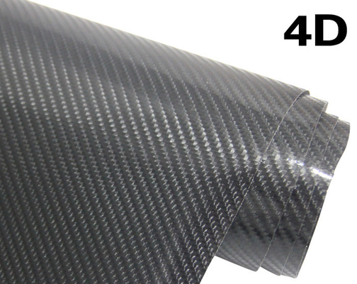60µM 4D คาร์บอนไฟเบอร์ไวนิลห่อฟองอากาศฟรีไวนิลห่อสำหรับการโฆษณารถยนต์