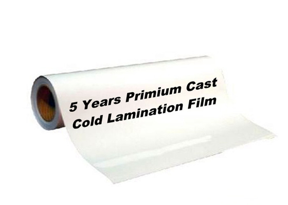 การป้องกันภาพกราฟิก 1mm Cast ไวนิล ม้วนฟิล์มเคลือบมันเคลือบมันเย็น 5 ปีความทนทาน