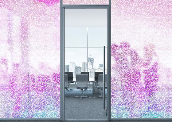 หน้าจอความเป็นส่วนตัว ฟิล์มกระจกตกแต่ง ลวดลาย Dichroic Dots 1.22Mx50M