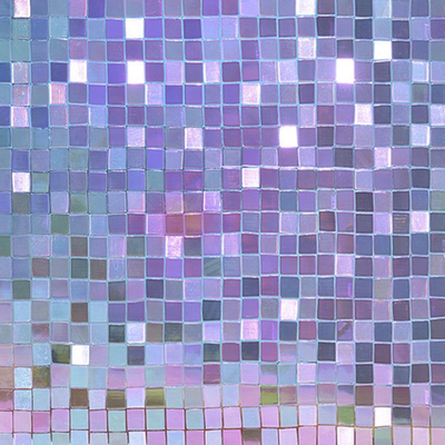 Dichroic สี่เหลี่ยม กาวในตัว ฟิล์มกระจกตกแต่งหน้าต่าง ป้องกันแสงจ้า