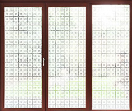 Two Tone Sparkle Privacy ฟิล์มตกแต่งกระจกหน้าต่างแบบถอดได้ Static Cling