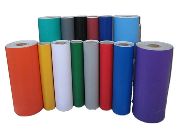ฟิล์มไวนิลที่ยืดหยุ่นได้ 5 ปี 0.914MX50M ฟิล์มเคลือบสีกาวในตัว