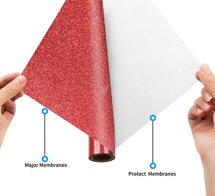 ม้วนฟิล์มถ่ายเทความร้อน TPU Glitter หลากสีสำหรับเสื้อผ้า