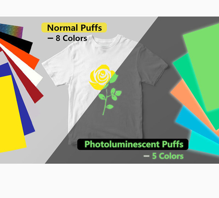 Photoluminescent Puffs PU ฟิล์มเทอร์โม HTV ฟิล์มถ่ายเทความร้อนสีอะคริลิค