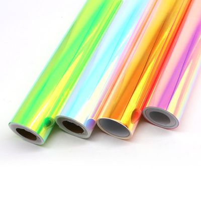 ฟิล์มเทอร์โมอ่อนถ่ายเทความร้อนไวนิล PU Photoluminescent Rainbow Dอีโค ฟิล์ม ชัดเจน HTV