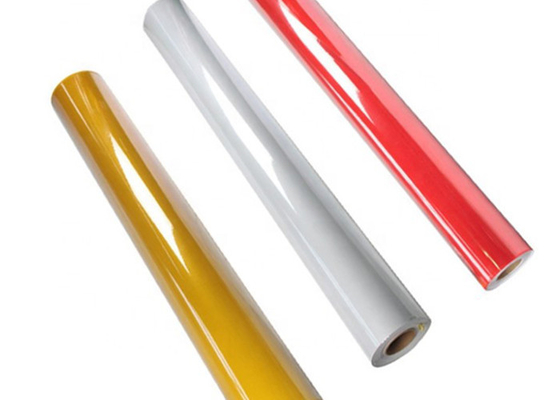 แผ่นฟิล์มสะท้อนแสงเกรดลูกปัดแก้ว PVC สำหรับป้ายจราจร