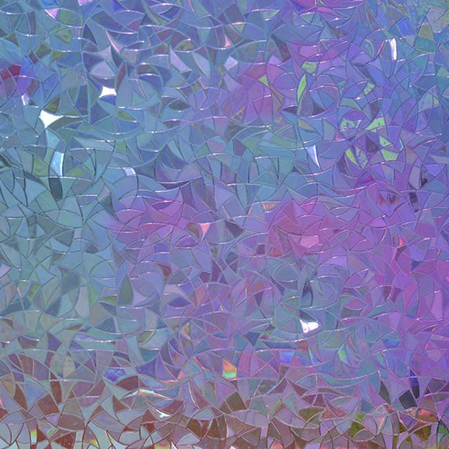 Dichroic Scales ไวนิล Privacy ฟิลเตอร์กรองแสงความเป็นส่วนตัวสำหรับตกแต่งหน้าต่าง Sunlight