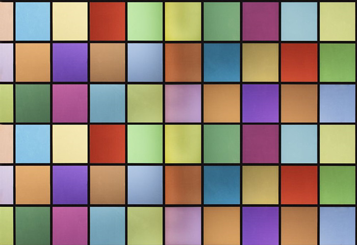 ฟิล์มกระจกหน้าต่างตกแต่งกันแดดลายสี่เหลี่ยมสี